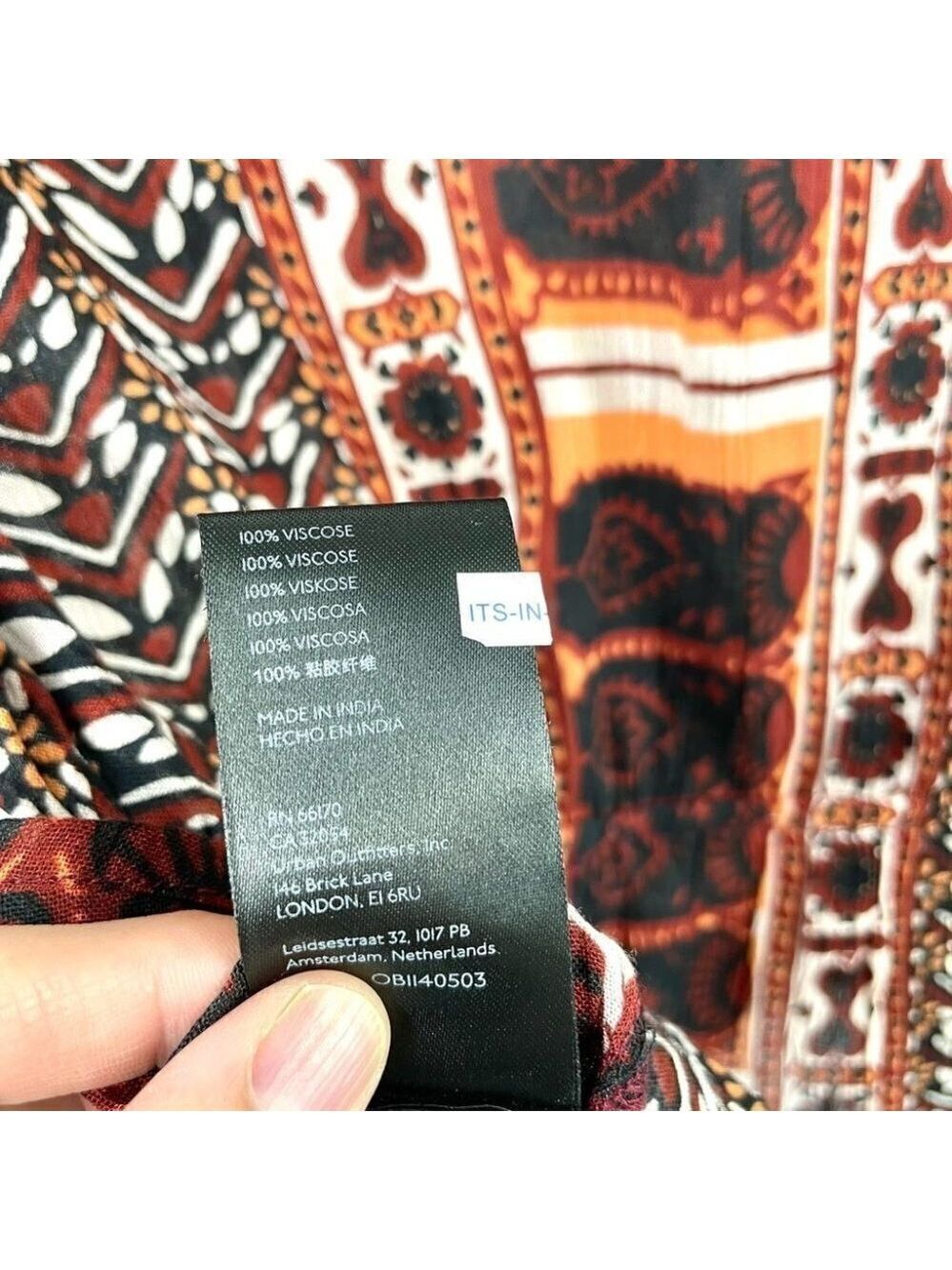 * NEW Free People Rosalie Coral Print Wrap Blouse Size XS - Picture 7 of 7